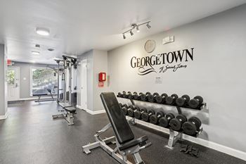 State-of-the-art fitness center with peloton equipment
